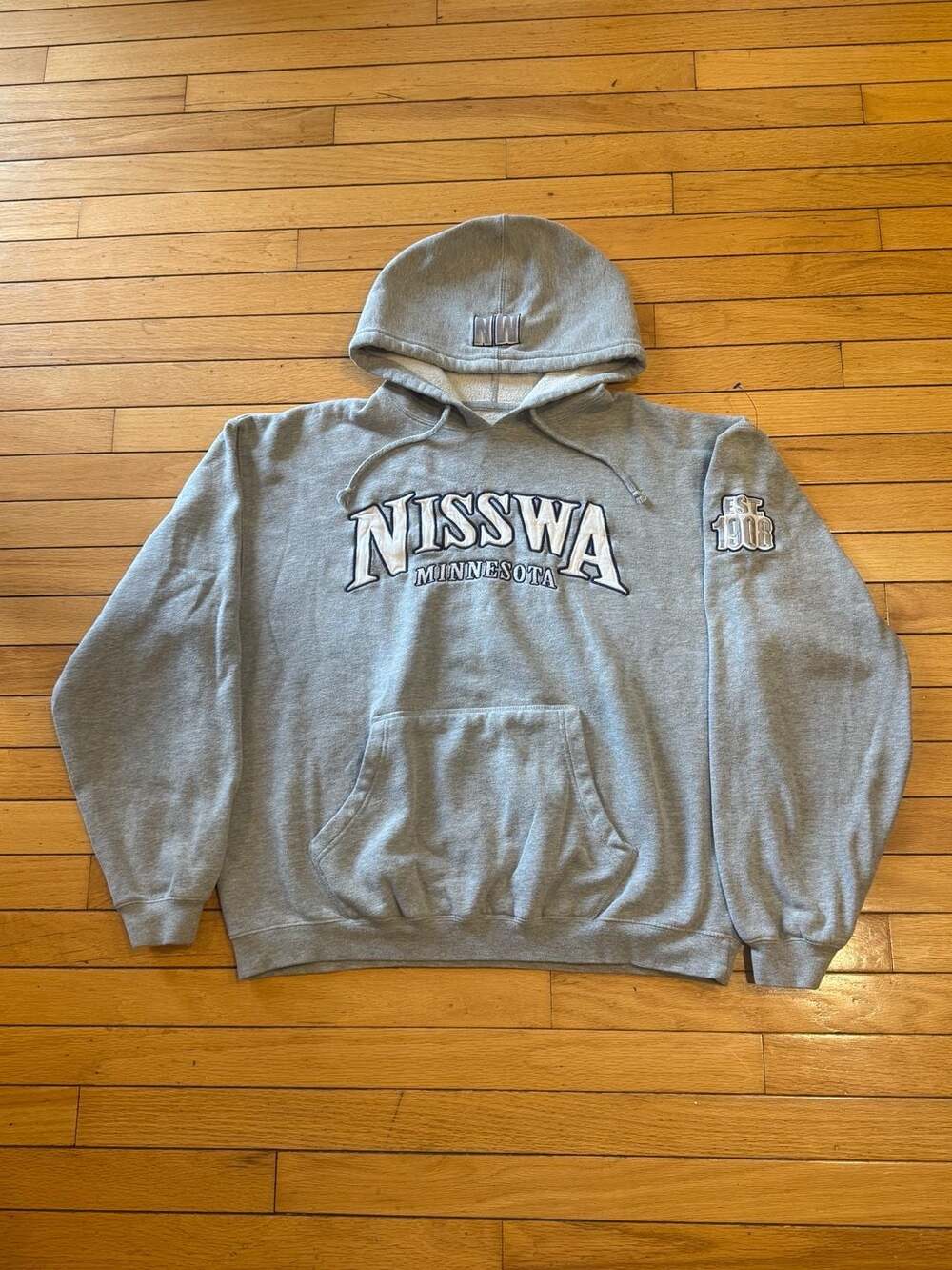 Vintage 90s Grey Champion Misawa  Hoodie size L